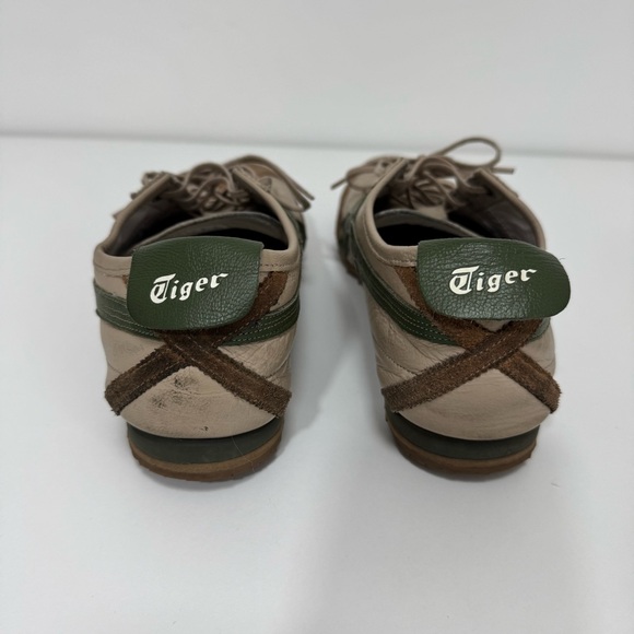 Onitsuka Tiger Tokuten Beige Green Lace Up Sneakers - Picture 7 of 12